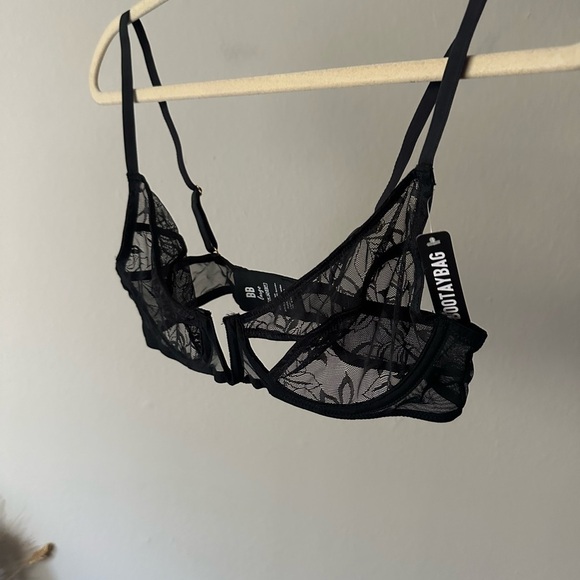 Bootaybag Lace Cutout Bralette - Black Size Large NWT - Picture 9 of 9